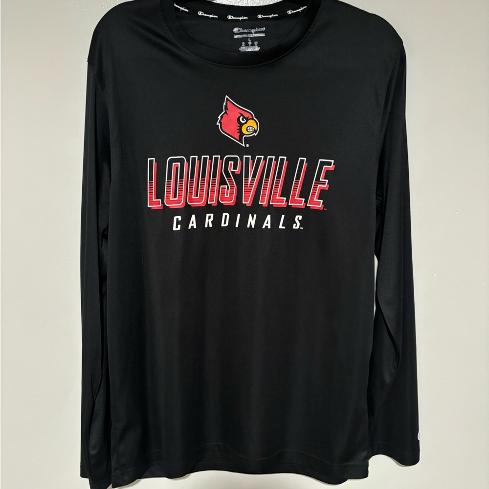Champion Louisville Cardinals Black Long Sleeve Shirt